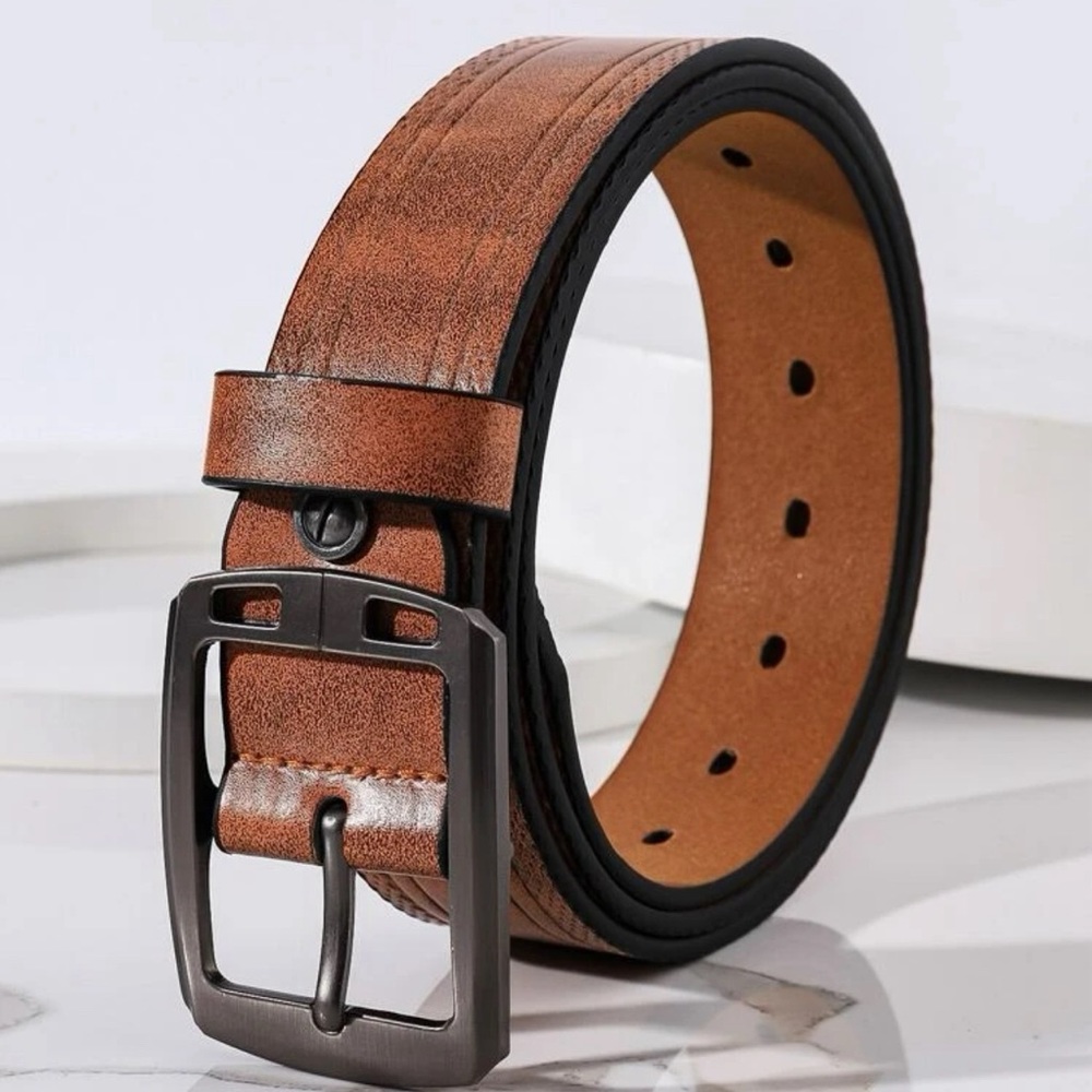 Men Square Buckle Belt - Picture 1 of 3